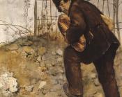 简 弗朗索瓦 拉法埃里 : Man with two loaves of bread